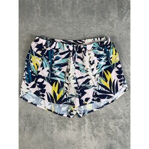 Old Navy‎ Womens Large ACTIVE Go-Dry Floral Shorts Lined Swim Sport Wear *READ*